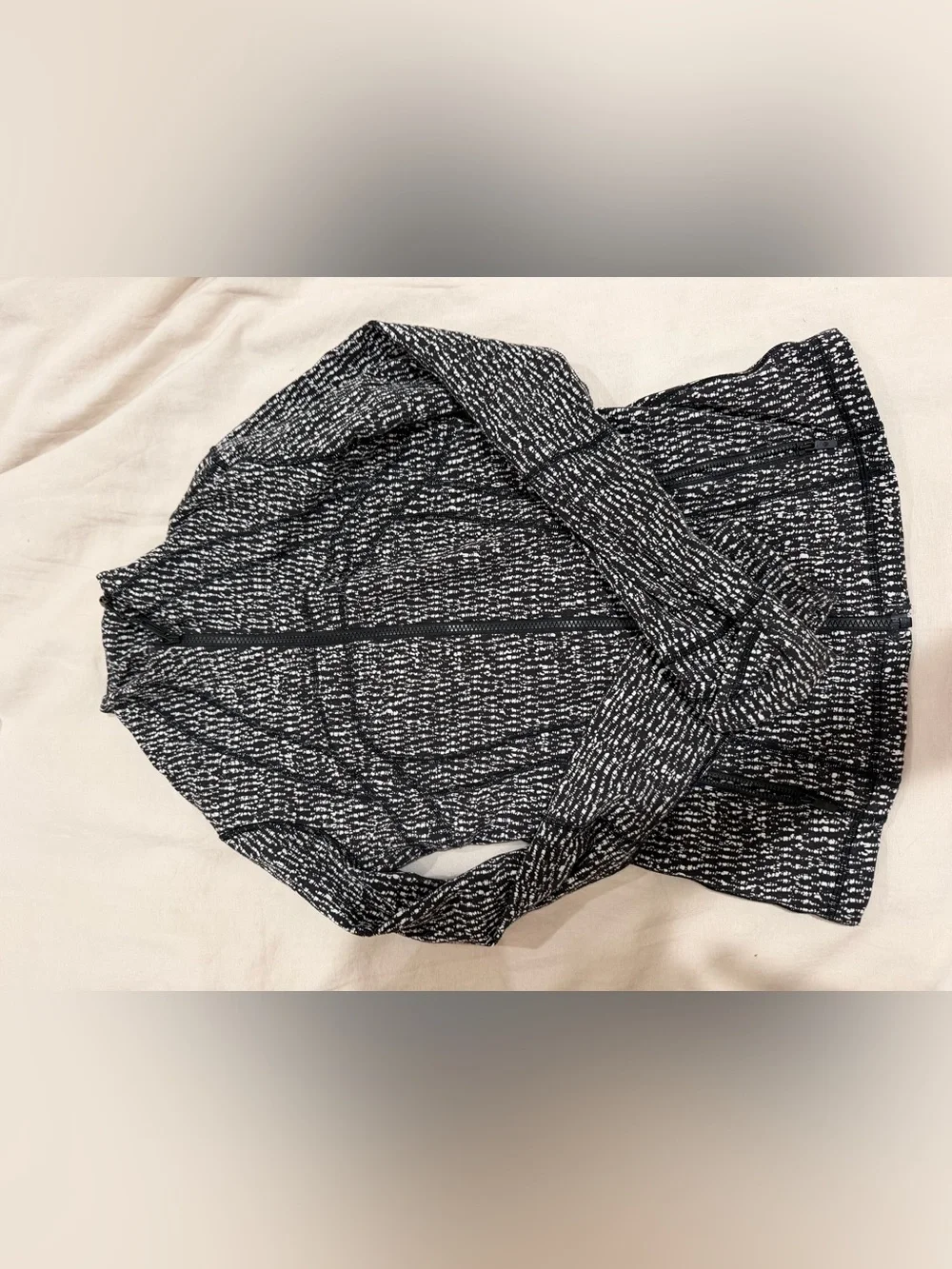 Lululemon Define Jacket Black & White Textured (Size 8)